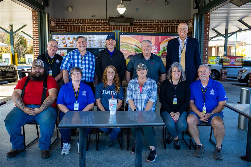Bus drivers smile